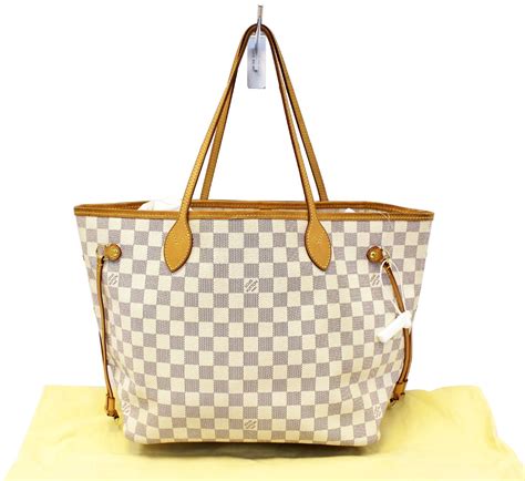 louis vuitton neverfull mm in damier azur|Louis Vuitton damier Neverfull bag.